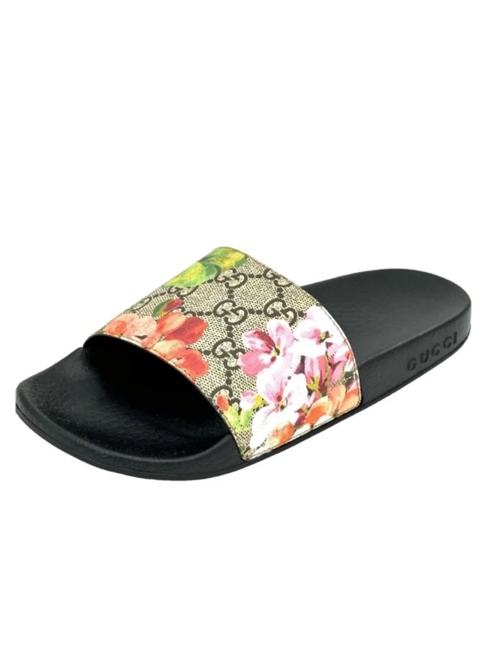 Gucci GG Blooms Supreme Slides Sandals Size 39 Women’s Shoes US 9
